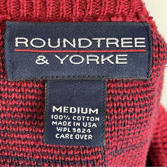 Vintage 90s Roundtree & York window plane plaid crewneck grandpa sweater - Picture 4 of 6
